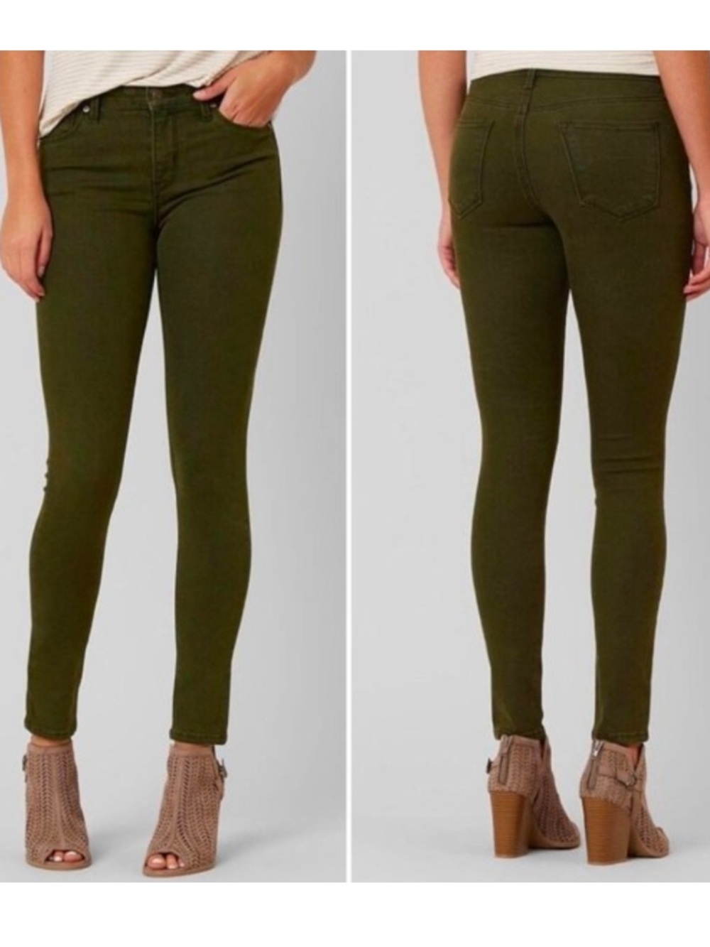 Just Black straight leg olive colored jeans size 29 (S)